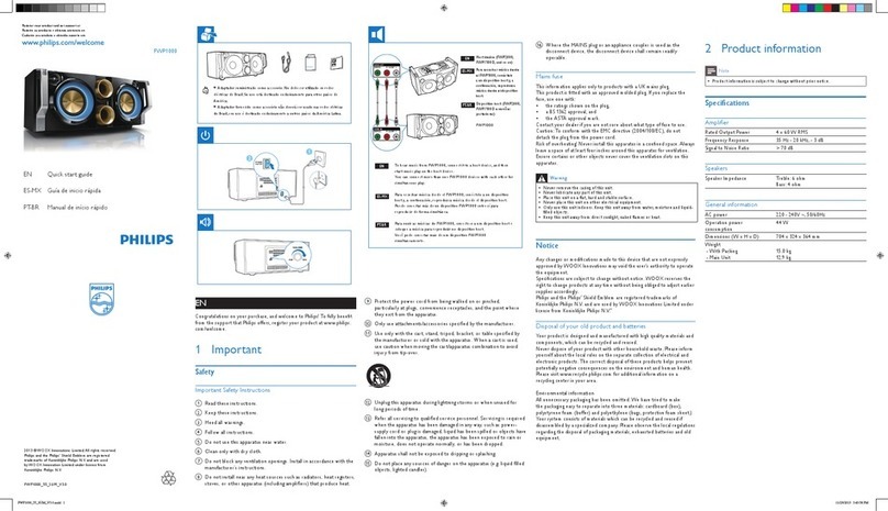Philips FWP1000 User manual