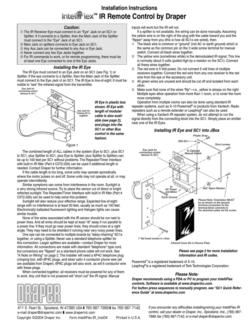 Draper IntelliFlex installation instructions