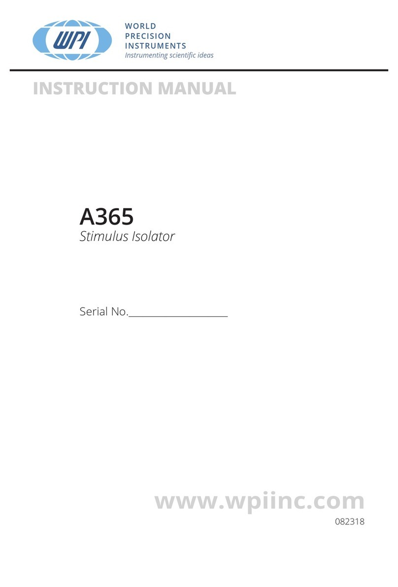 World Precision Instruments A365 instruction manual