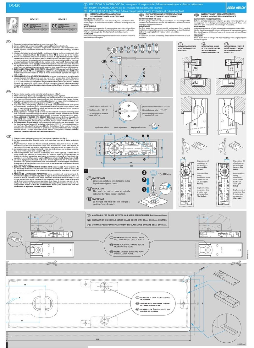Assa Abloy DC423.2 User manual