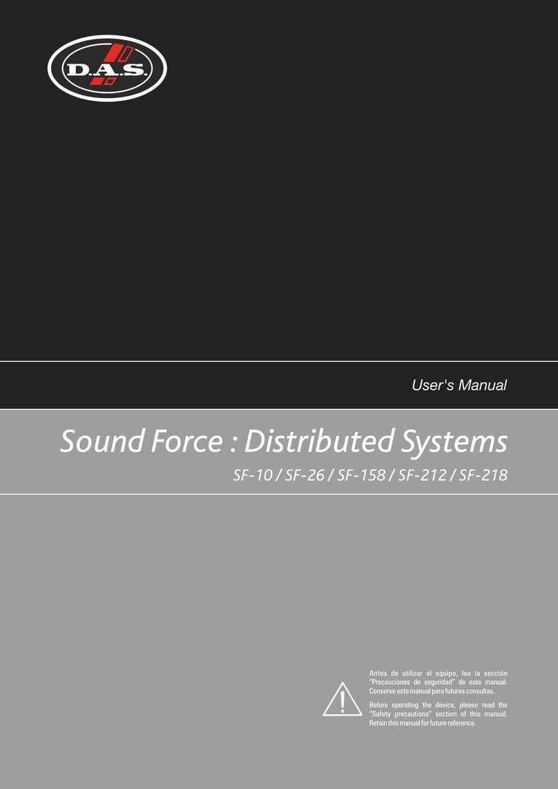 D.A.S. Sound Froce SF-158 User manual D.A.S. Sound Froce SF-158 User manual