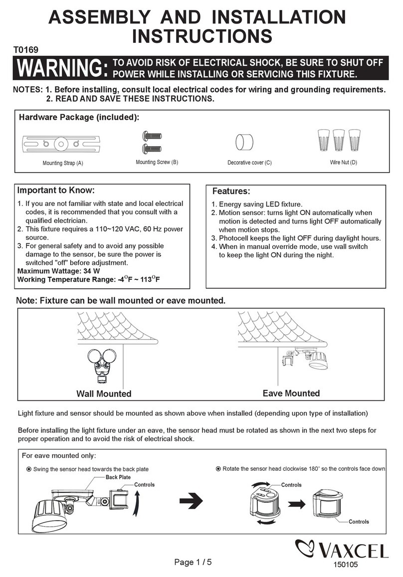 Vaxcel T0169 Instruction manual