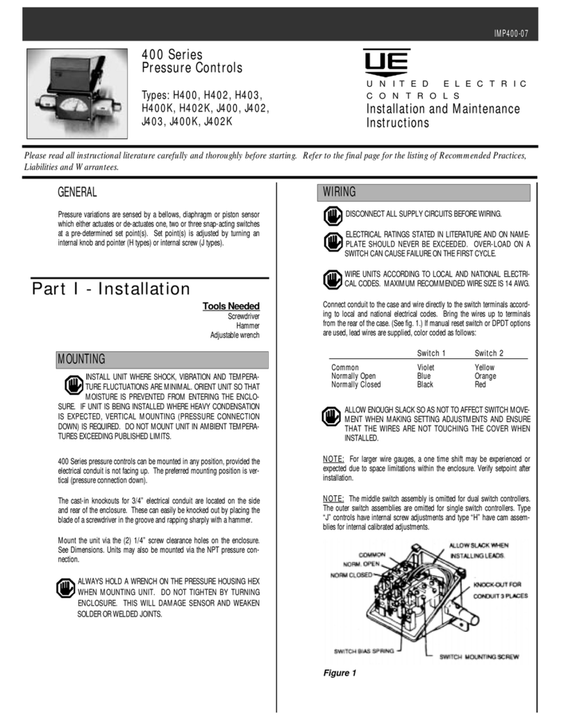 UE H400 Installation and maintenance instructions