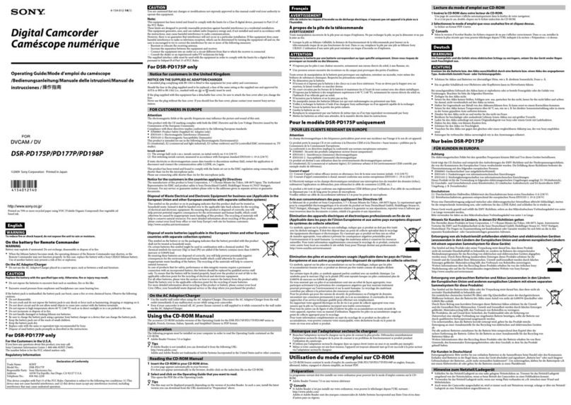 Sony DVCAM DSR-PD175P User manual