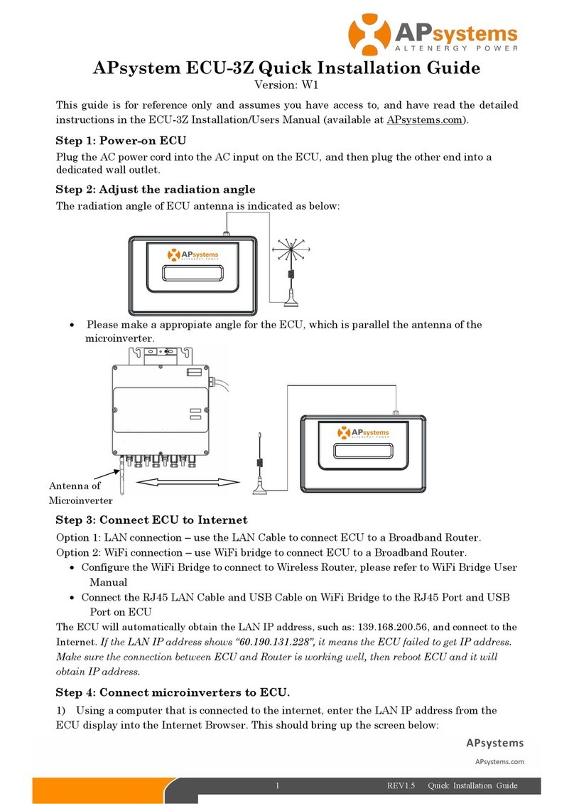 APsystems ECU-3Z Quick installation guide