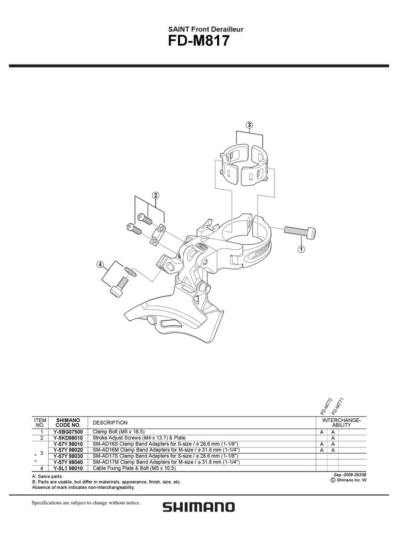 Shimano FD-M817 Technical Service Instructions