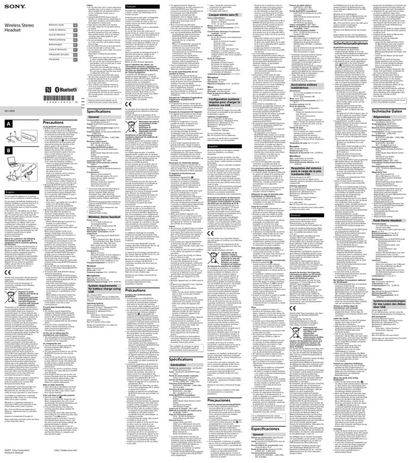 Sony WI-C400 User manual