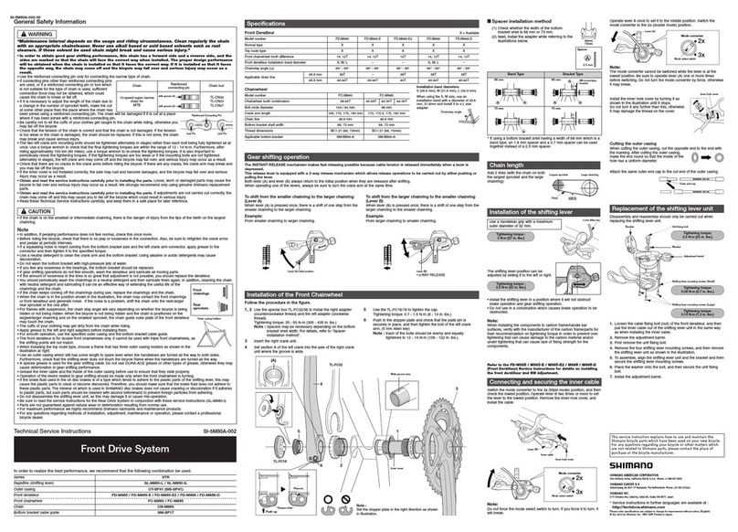 Shimano FD-M985-E User manual