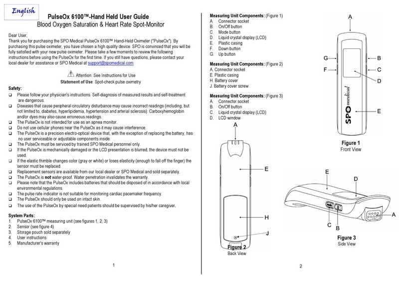 SPO Medical PulseOx 6100 user guide