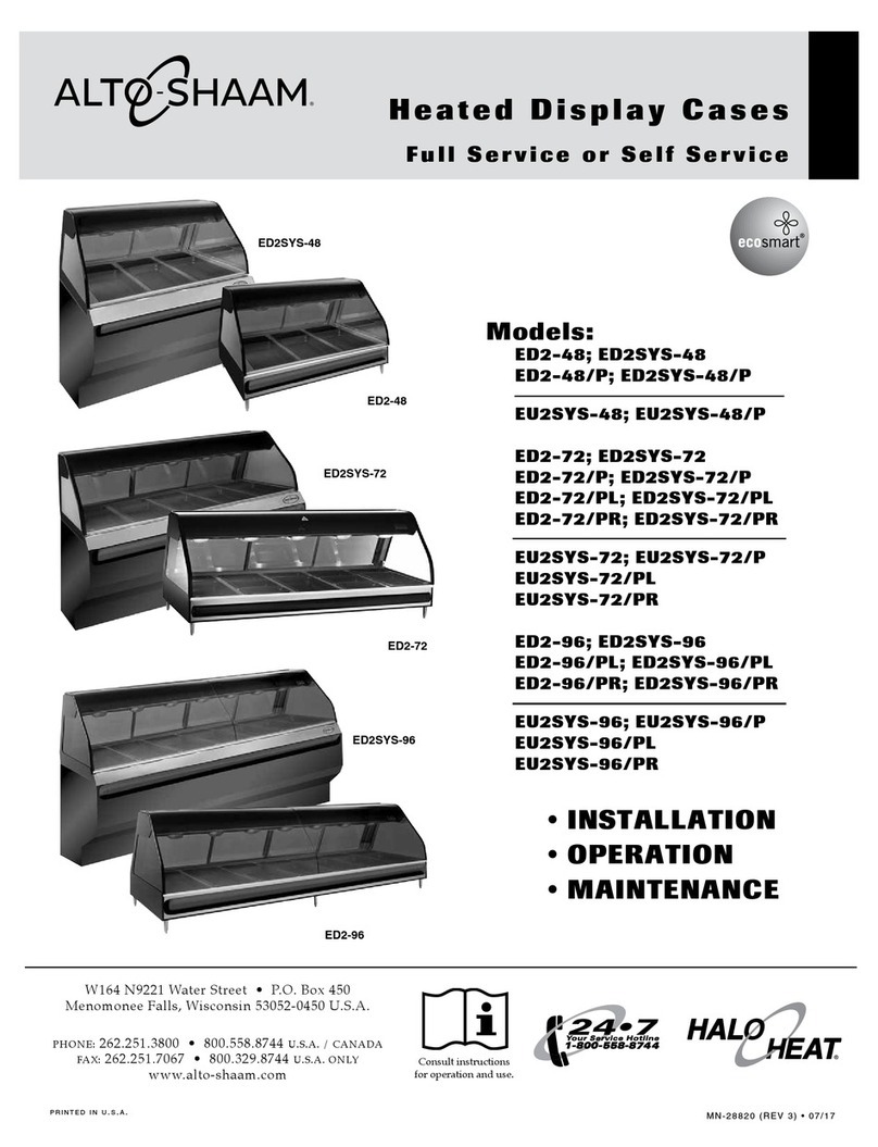 Alto-Shaam HALO HEAT ED2-48 Installation and operating instructions