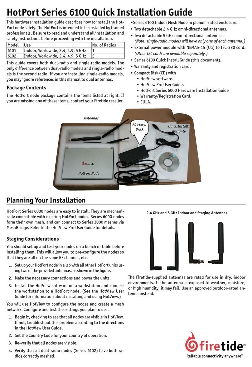 Firetide HotPort 6101 Quick installation guide