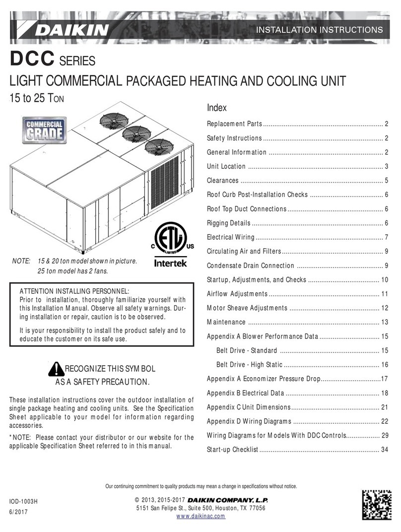 Daikin DCC180 Series User manual