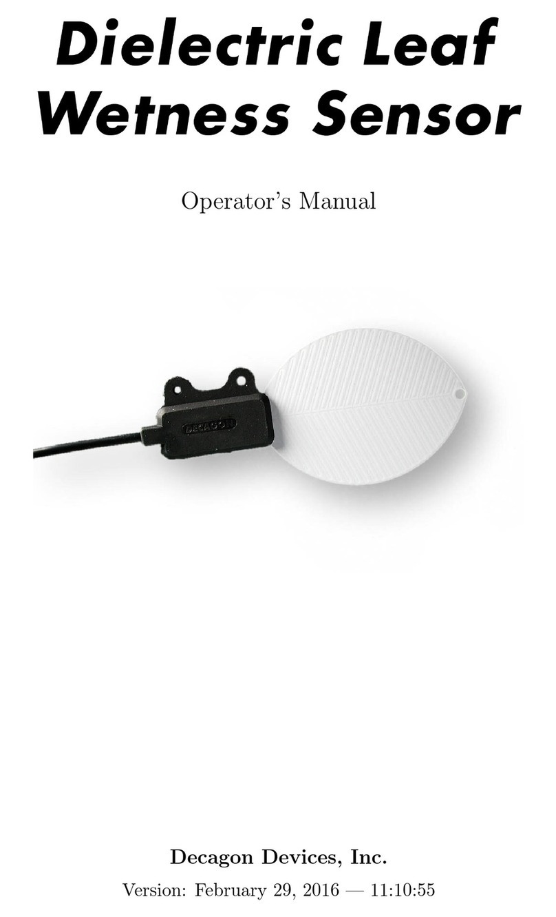 Decagon Devices Dielectric Leaf Wetness Sensor Owner's/operator's manual