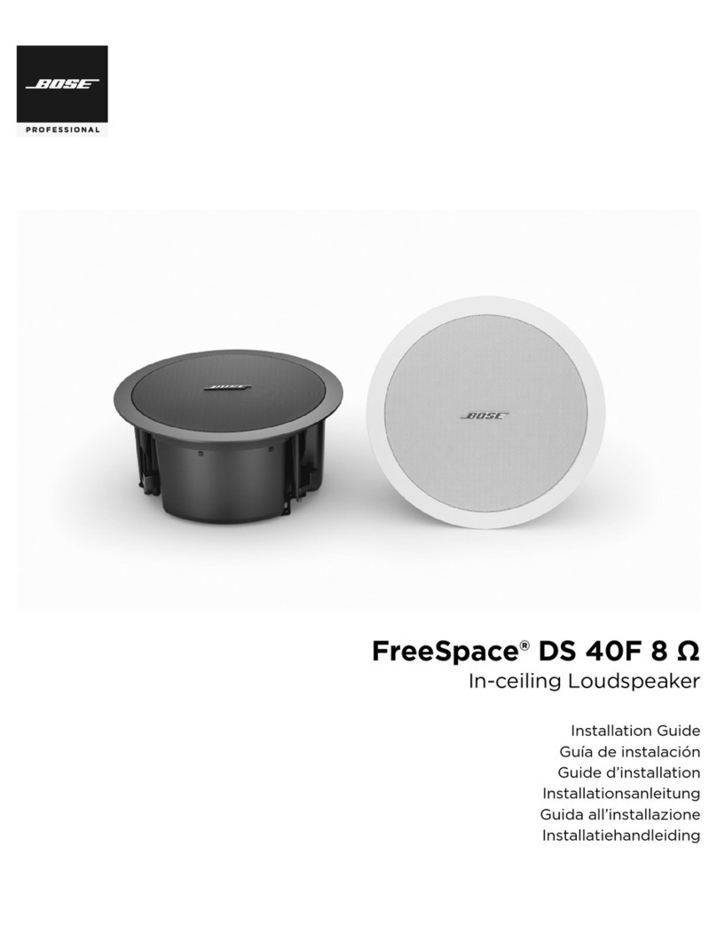 Bose FreeSpace DS 40F 8 ohm installation guide
