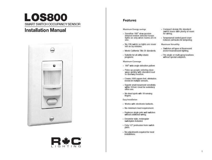RC Lighting LOS800 installation manual