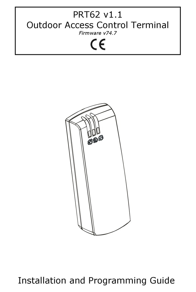 Roger PRT62 Installation and programming guide
