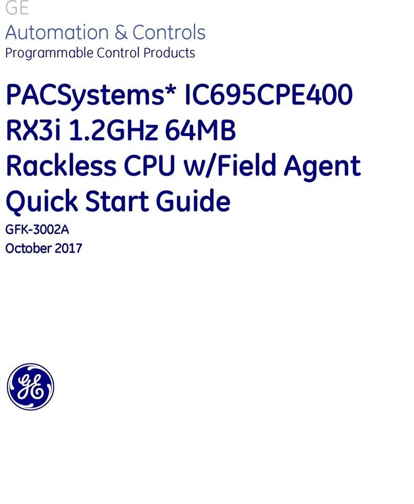 GE PACSystems RX3i CPE400 quick start guide