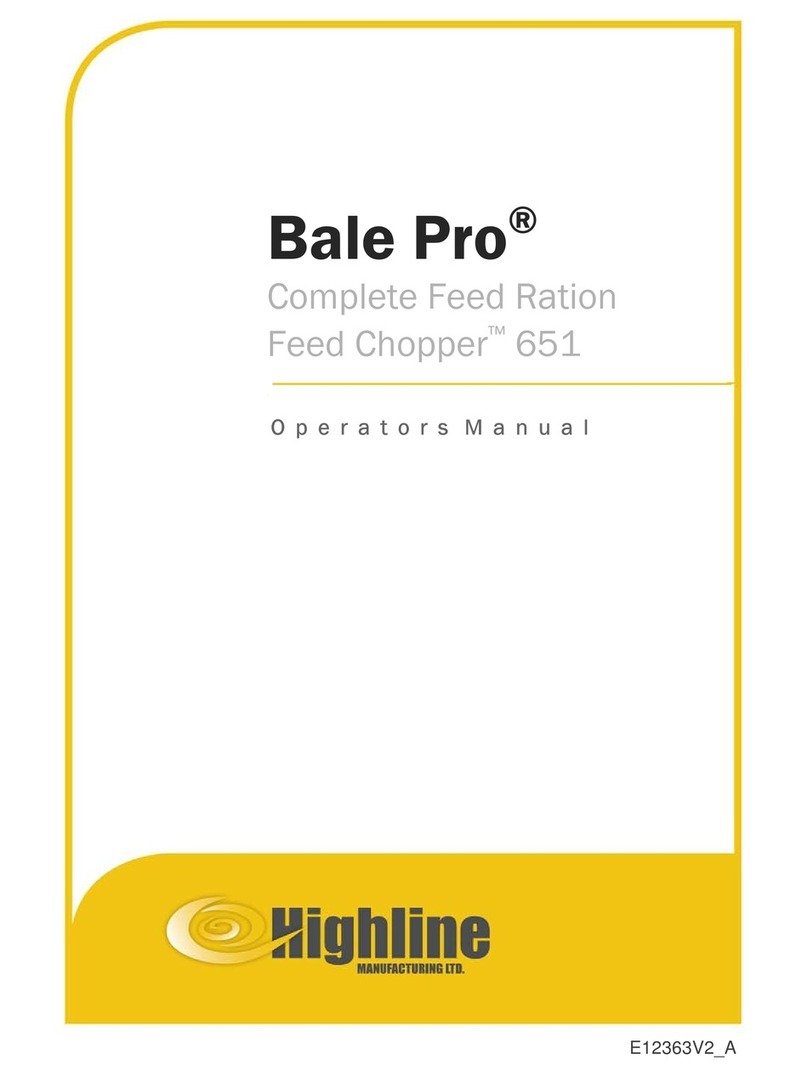 Highline Manufacturing Bale Pro Feed Chopper 651 Operator's manual