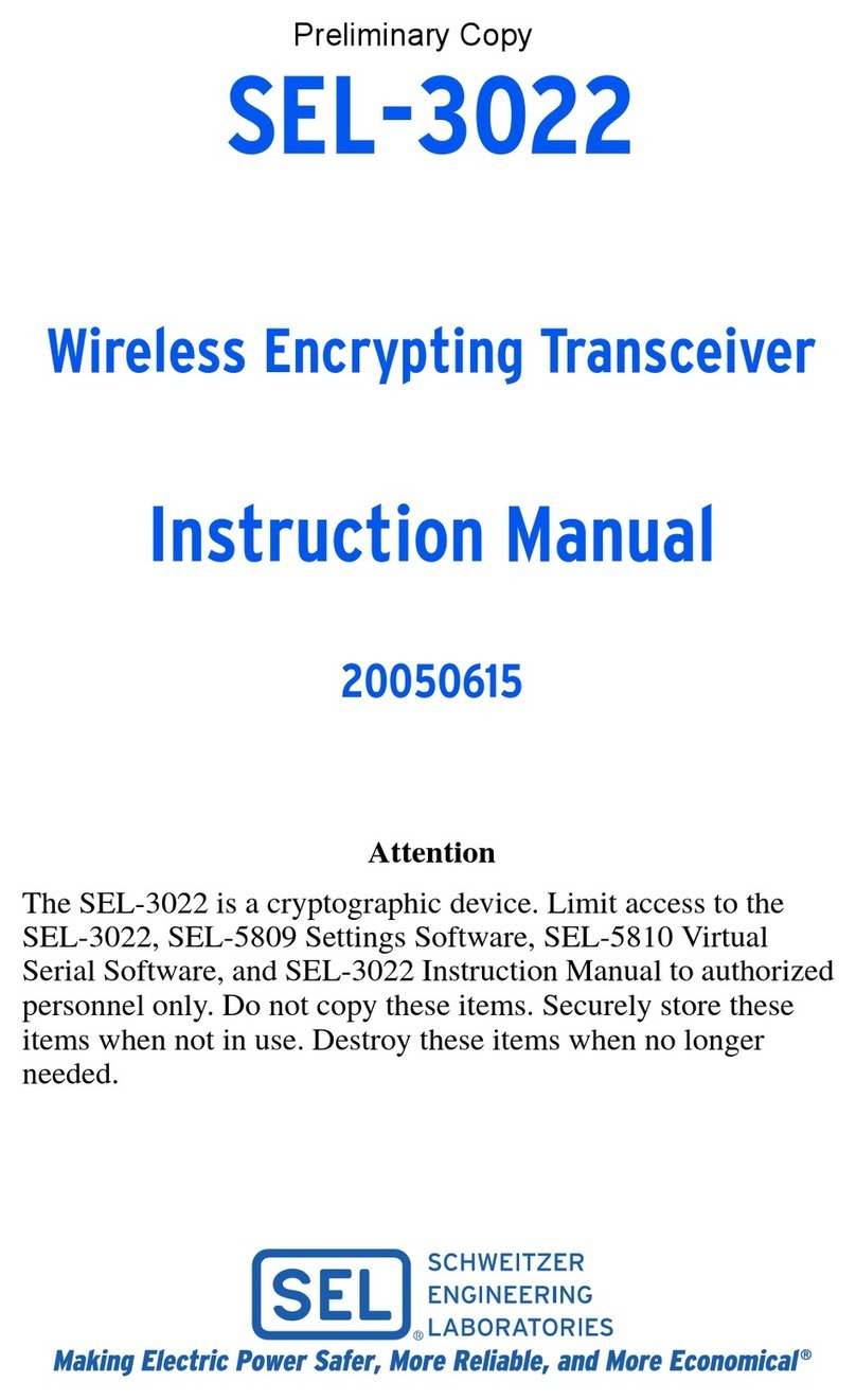 Schweitzer Engineering Laboratories SEL-3022 instruction manual