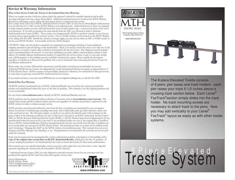 MTHTrains RailKing 8-piece Elevated Trestle manual MTHTrains RailKing 8-piece Elevated Trestle manual