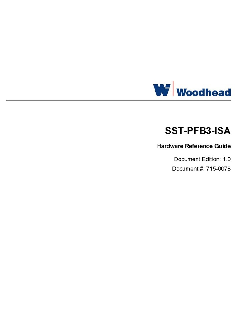 Woodhead SST-PFB3-ISA Hardware reference guide