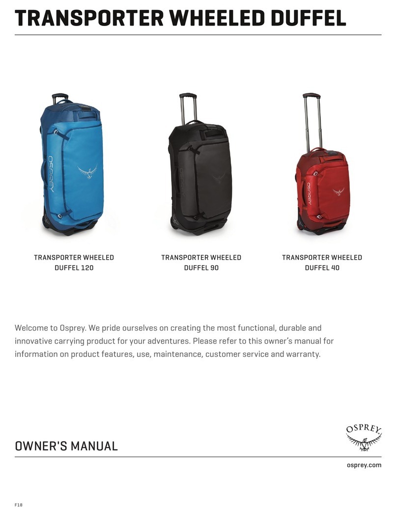 Osprey TRANSPORTER WHEELED DUFFEL 120 owner's manual