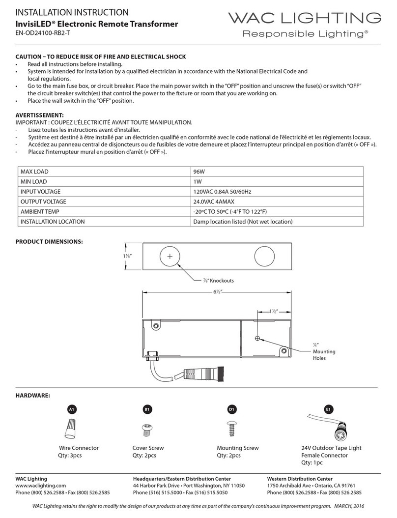 WAC Lighting InvisiLED EN-OD24100-RB2-T Installation instruction WAC Lighting InvisiLED EN-OD24100-RB2-T Installation instruction