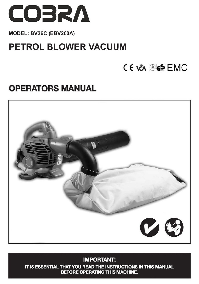 Cobra BV26C Operator's manual