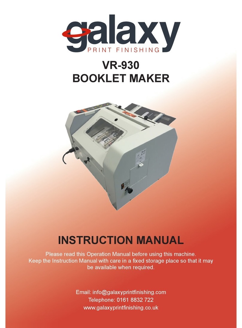Galaxy Print Finishing VR-930 instruction manual
