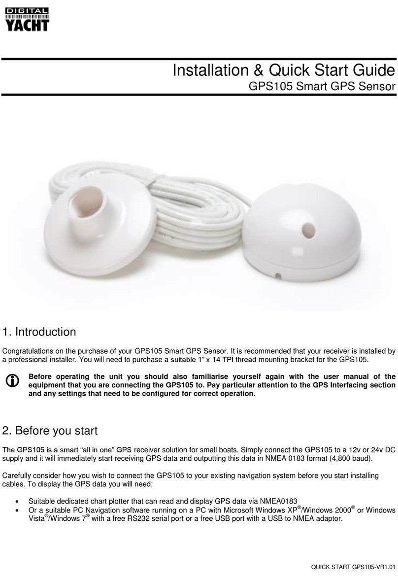 DIGITAL YACHT GPS105 Installation & quick start guide
