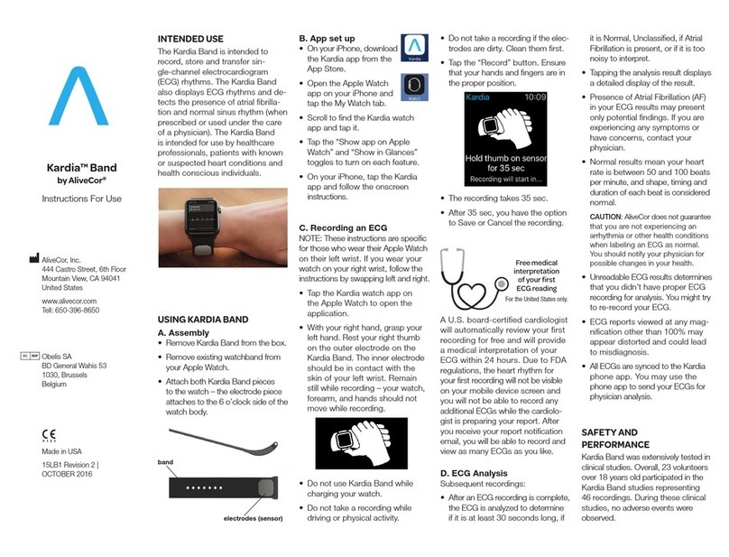 AliveCor Kardia Band Instructions for use