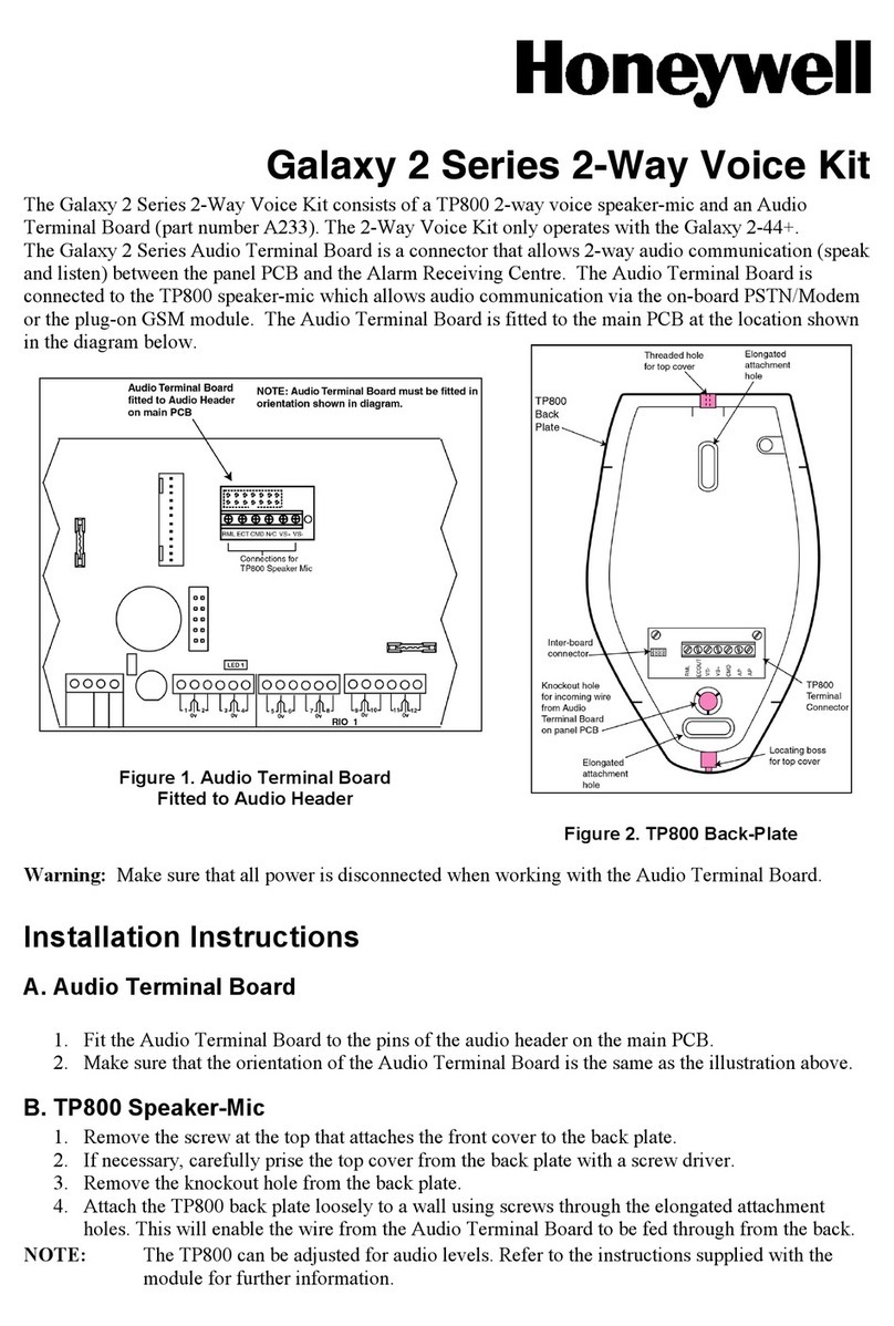 Honeywell Galaxy 2 Series User manual