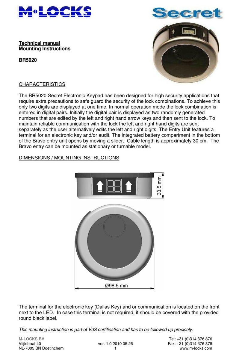 M-LOCKS BR5020 Mounting instructions