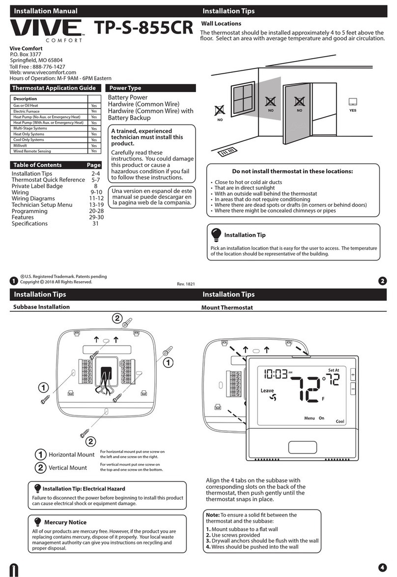 Vive TP-S-855CR User manual