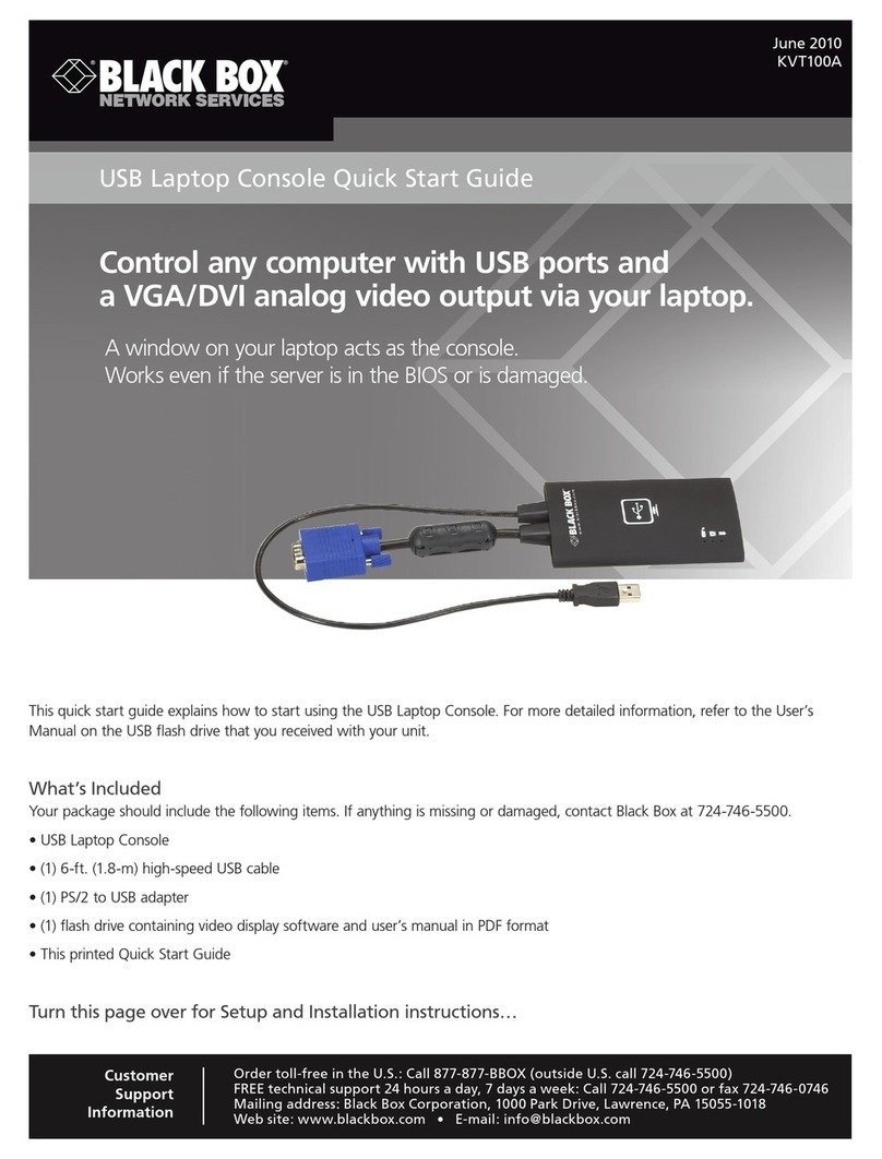 Black Box KVT100A User manual