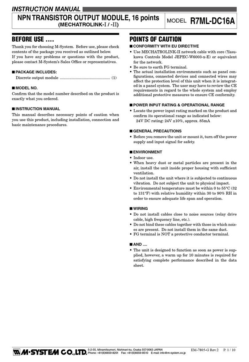 M-system R7ML-DC16A instruction manual