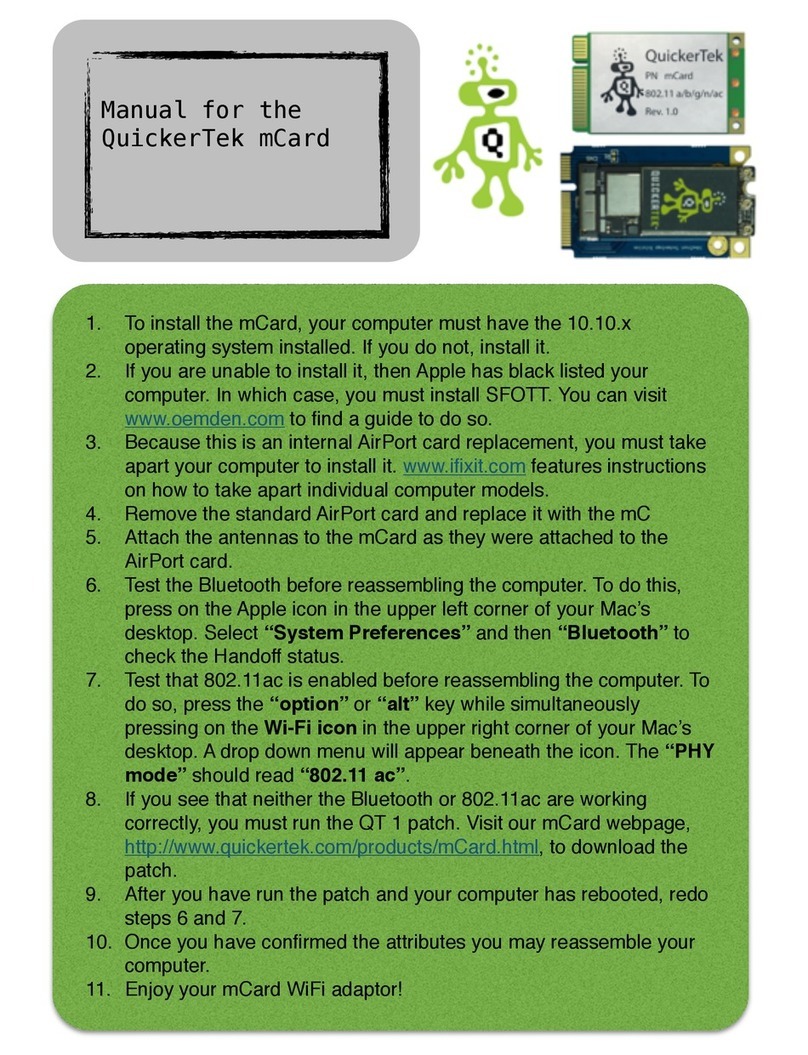 QuickerTek mCard manual QuickerTek mCard manual