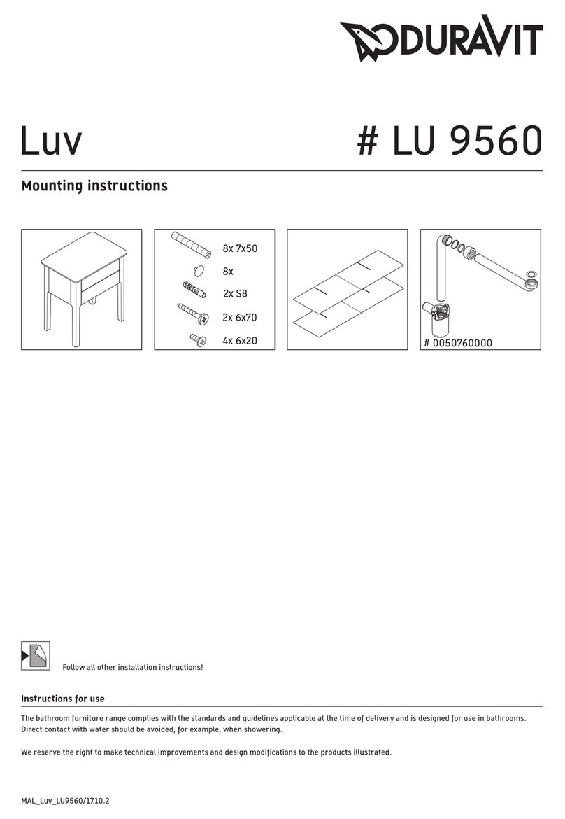 DURAVIT Luv LU 9560 Mounting instructions DURAVIT Luv LU 9560 Mounting instructions