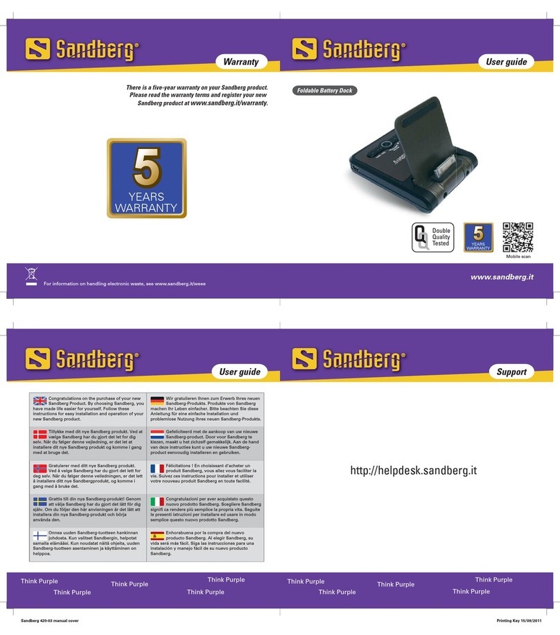 Sandberg Foldable Battery Dock user guide