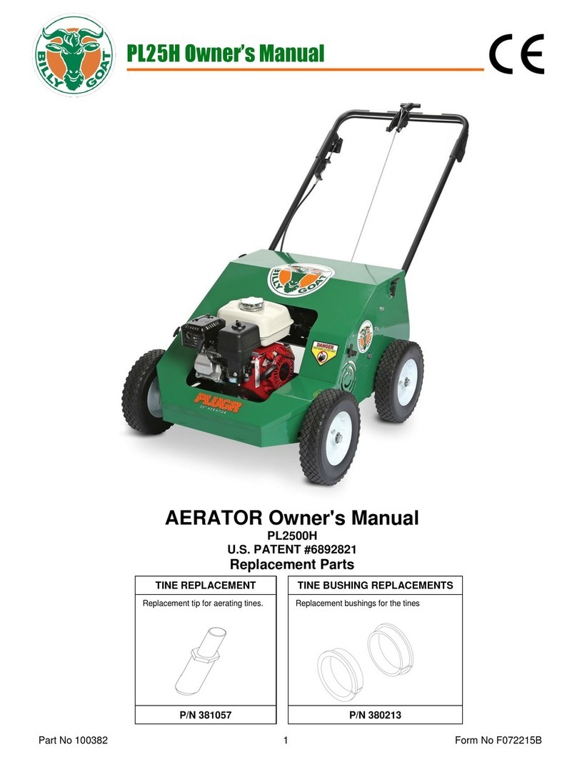 Billy Goat PL25H User manual Billy Goat PL25H User manual