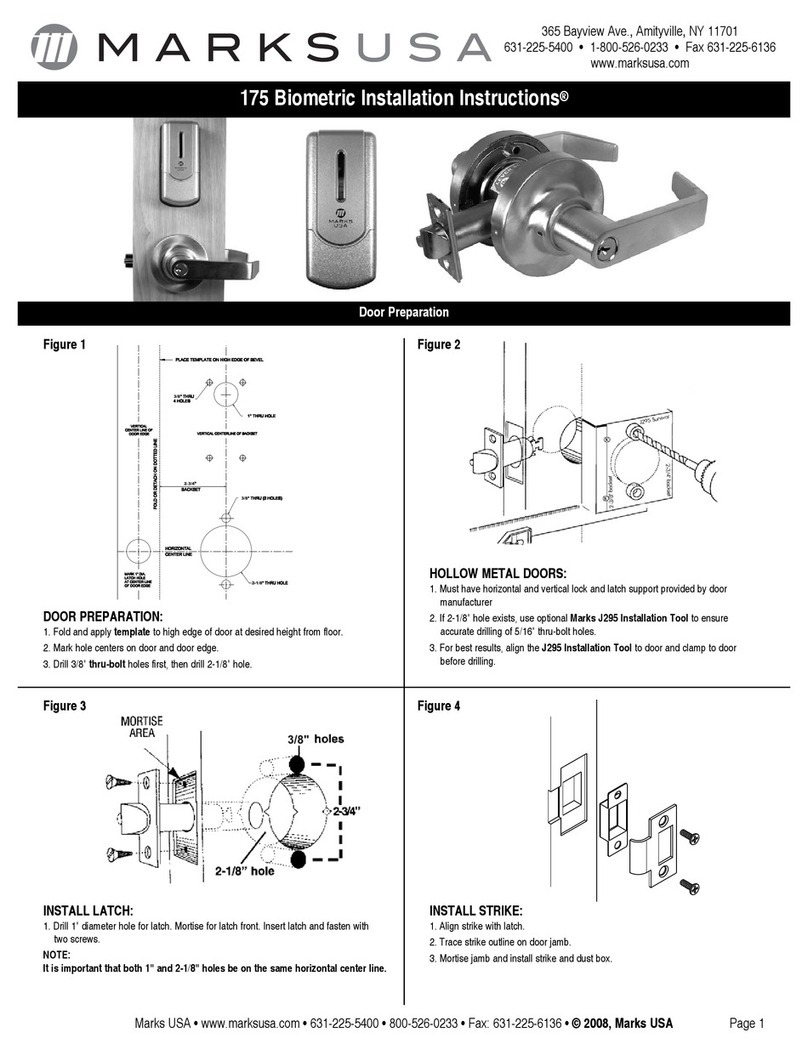 MARKS USA 175 Biometric User manual