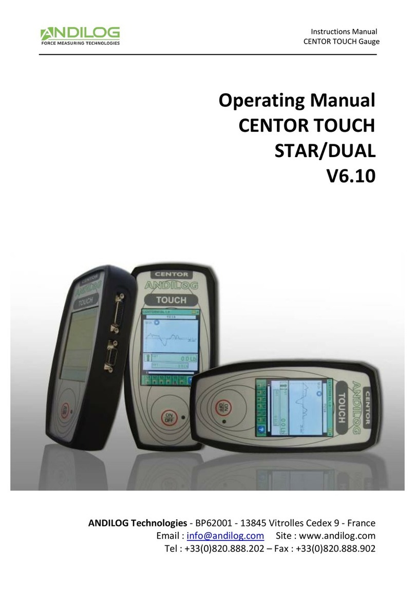 ANDILOG CENTOR TOUCH STAR User manual
