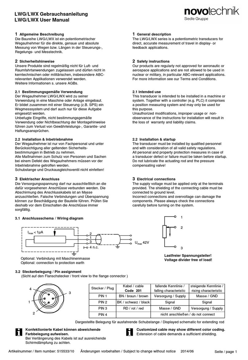 novotechnik LWG Series user manual