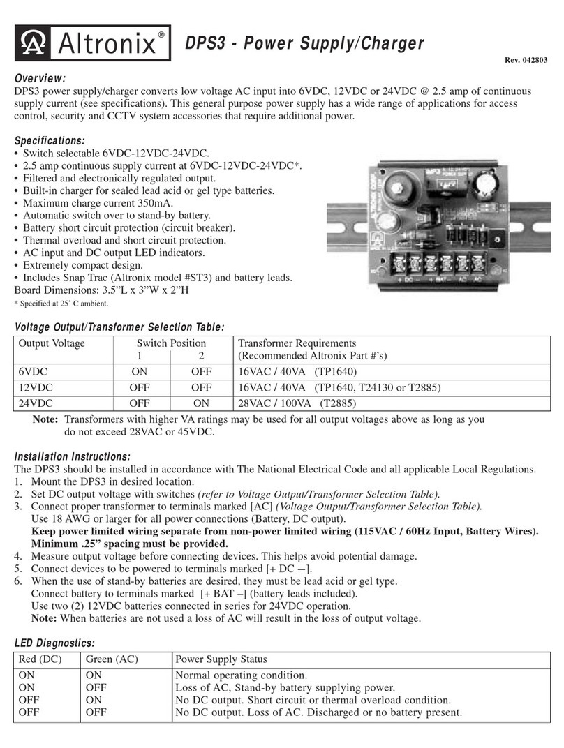Altronix DPS3 User manual