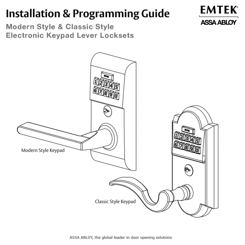 Emtek Modern Style Operating instructions