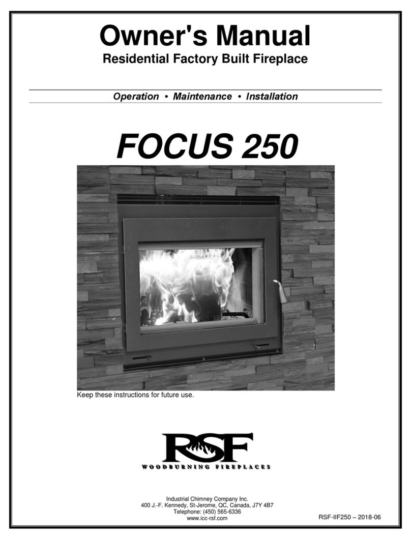 RSF Woodburning Fireplaces FOCUS 250 User manual RSF Woodburning Fireplaces FOCUS 250 User manual