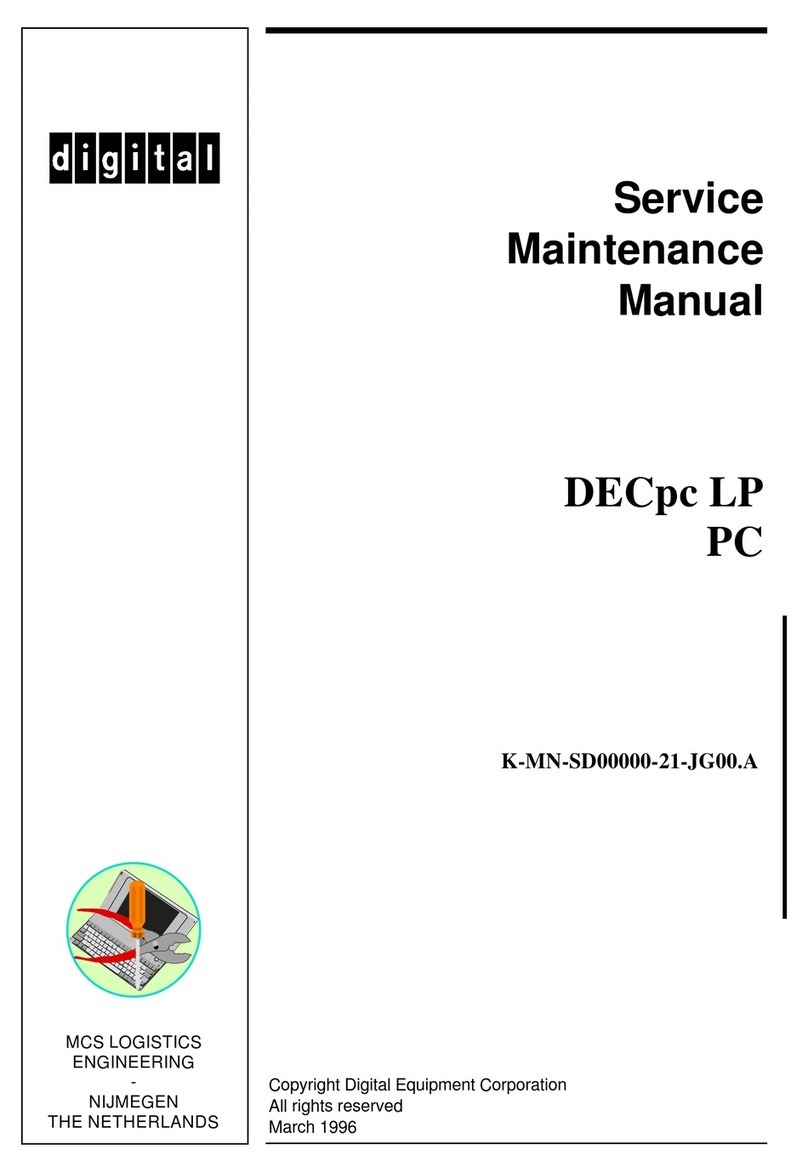 Digital Equipment DECpc LP Service maintenance manual Digital Equipment DECpc LP Service maintenance manual
