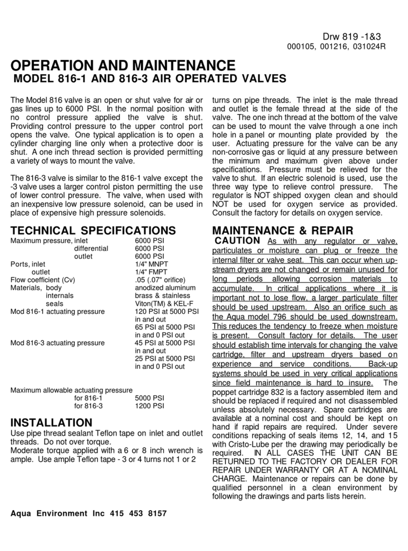 Aqua Environment Inc 816-1 Operation and maintenance