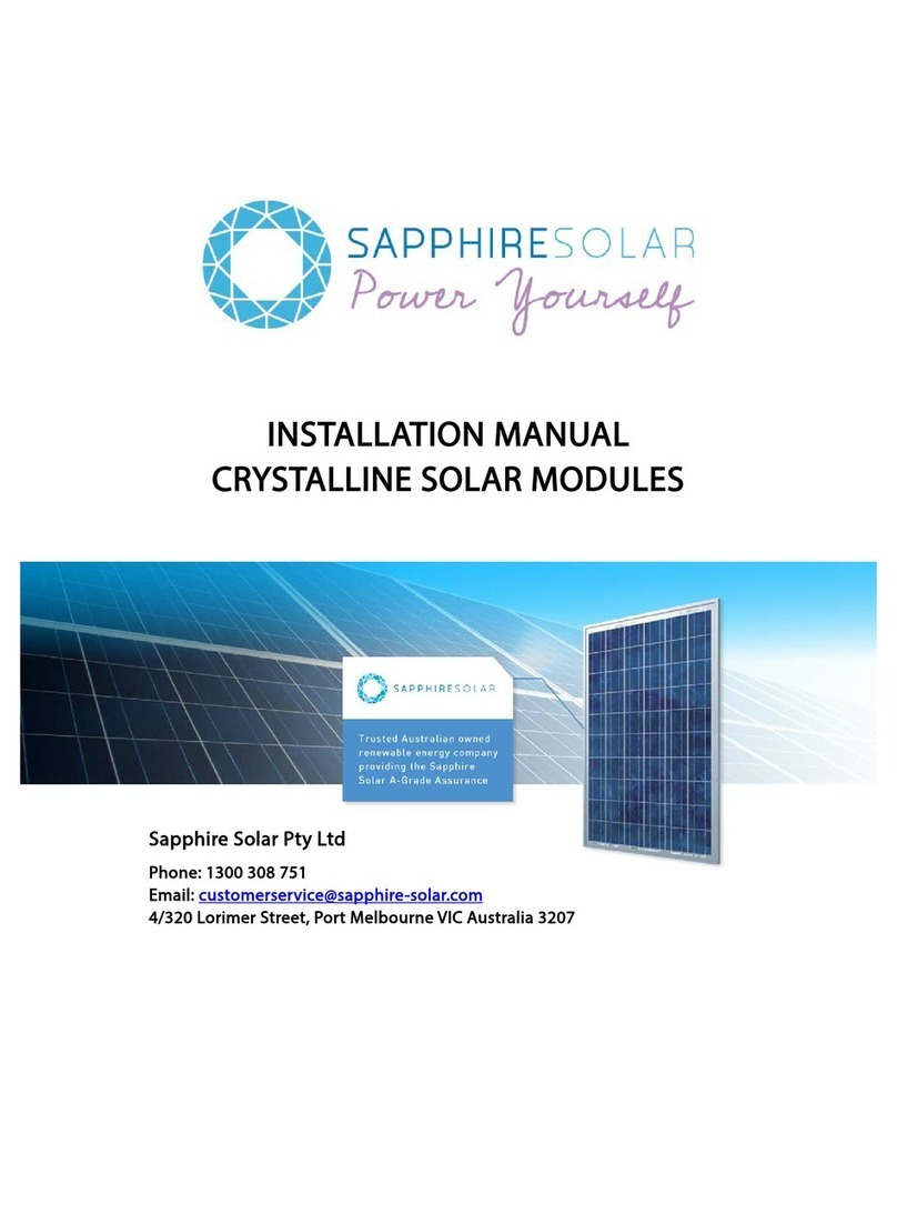 Sapphire Solar SS270-280P/60A installation manual
