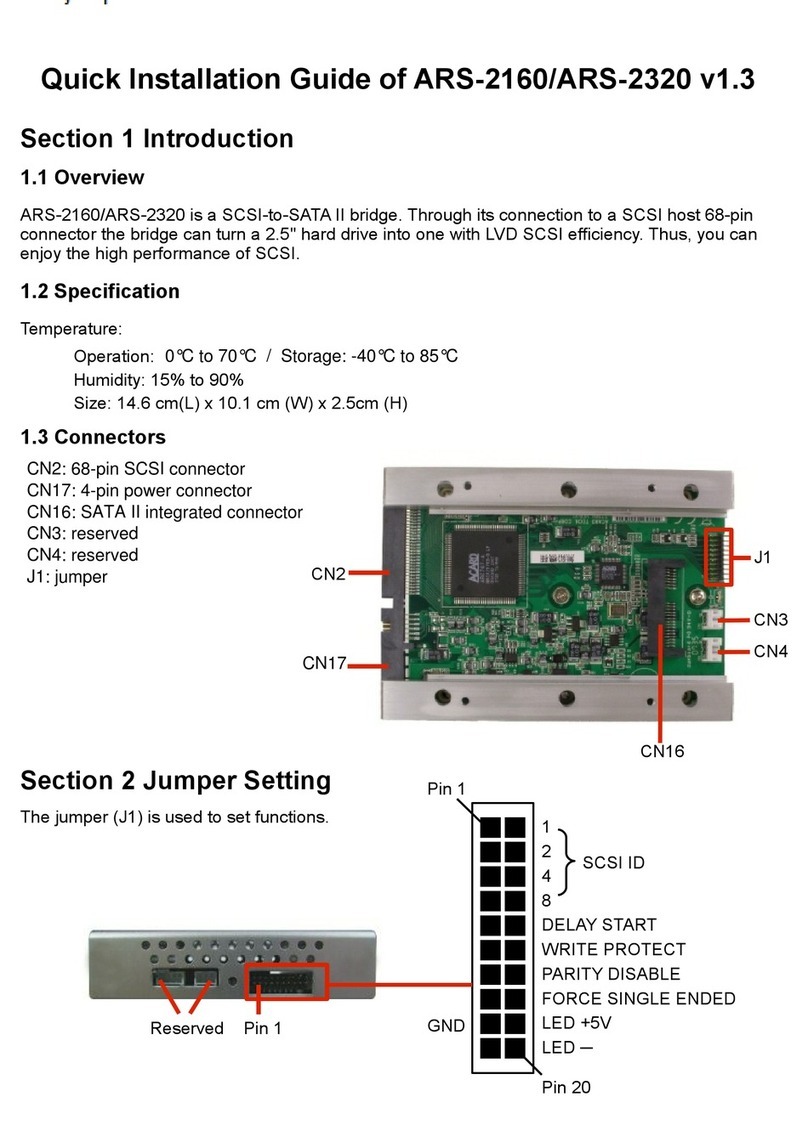 Acard ARS-2160 Quick installation guide